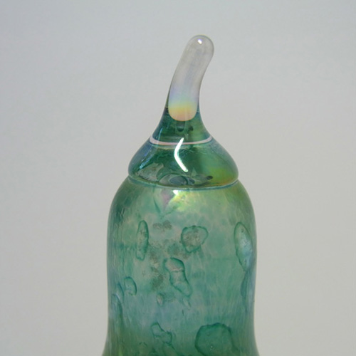 (image for) Heron Glass Green Iridescent Pear Paperweight - Boxed - Click Image to Close