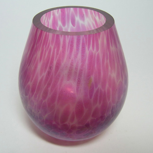 (image for) Beautiful Heron Glass Pink Iridescent Vase - Click Image to Close