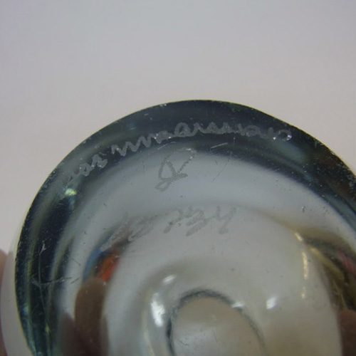 (image for) Holmegaard #15734 Per Lutken Blue Glass 'Minuet' Vase - Signed - Click Image to Close