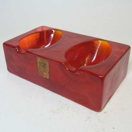 (image for) Holmegaard Pipe Rest in Orange Glass by Olsson & Rude #341 45 72 - Click Image to Close