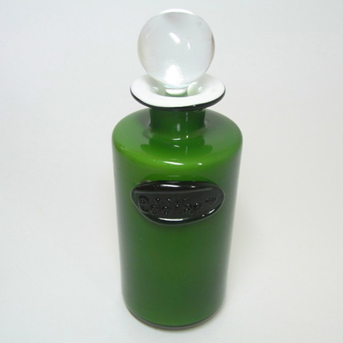 (image for) Holmegaard Palet Green Cased Glass 'Eddike' Bottle by Michael Bang - Click Image to Close