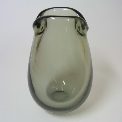 (image for) Holmegaard 'Torskemund' Smoky Glass Vase by Per Lutken - Signed - Click Image to Close
