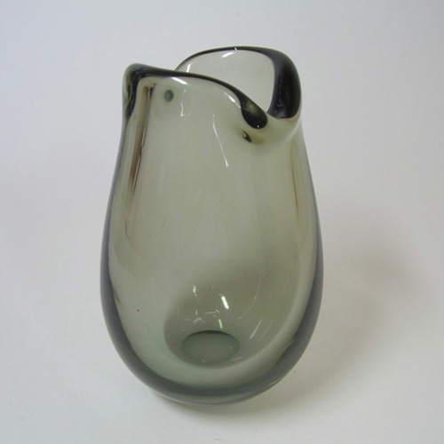 (image for) Holmegaard 'Torskemund' Smoky Glass Vase by Per Lutken - Signed - Click Image to Close
