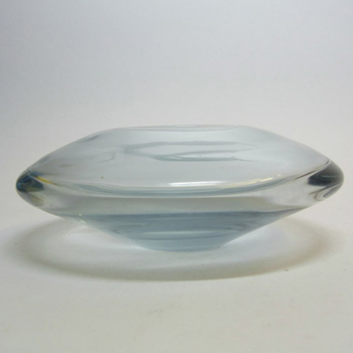(image for) Holmegaard 1960's Per Lutken Blue Glass Bowl Signed - Click Image to Close