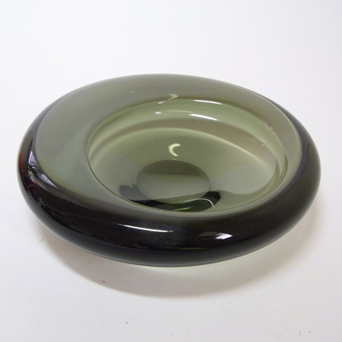 (image for) Holmegaard #16039 Per Lutken Smoky Glass Bowl - Signed - Click Image to Close