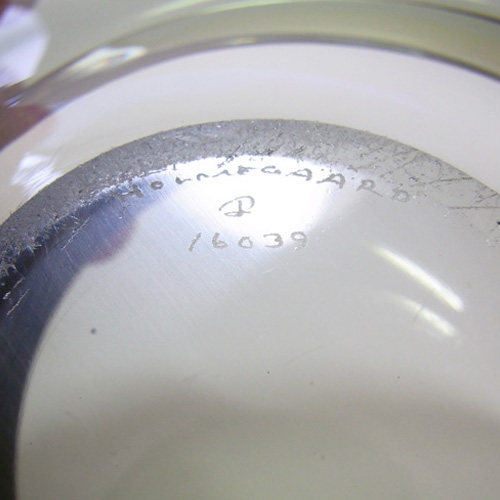 (image for) Holmegaard #16039 Per Lutken Smoky Glass Bowl - Signed - Click Image to Close