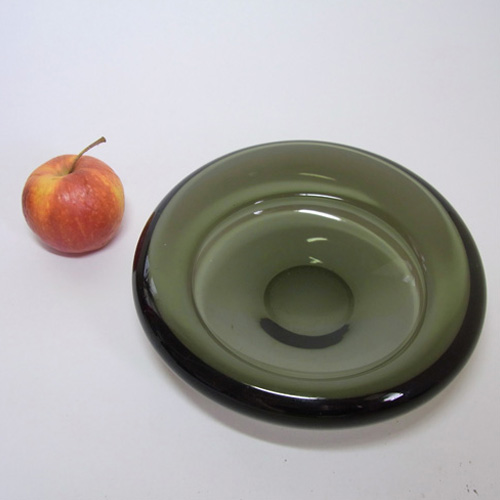 Holmegaard #16039 Per Lutken Smoky Glass Bowl - Signed - Click Image to Close