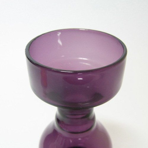 Japanese Purple Hooped Glass Vase - Swedish Style - Click Image to Close