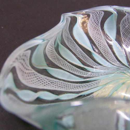 (image for) Murano Latticino/Zanfirico & Aventurine Glass Dish/Bowl - Click Image to Close