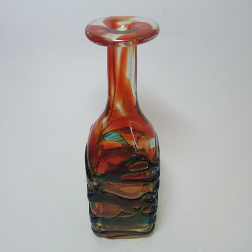 (image for) Mdina Random Strapped Maltese Red & Blue Glass Bottle Vase - Click Image to Close