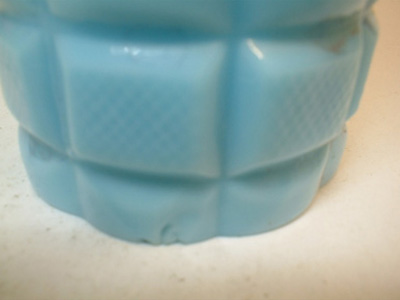 (image for) Victorian Blue Milk Glass Vase - Click Image to Close
