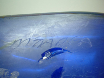 (image for) Maltese Mtarfa Organic Iridescent Blue Art Glass Vase - Click Image to Close