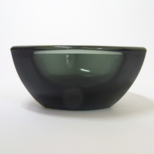 (image for) Nuutajarvi Notsjo Smoky Grey Glass 'Häränsilmä' Bowl by Kaj Franck - Click Image to Close