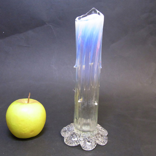 (image for) Victorian 1900's Opaline/Opalescent Glass Thorn Vase - Click Image to Close