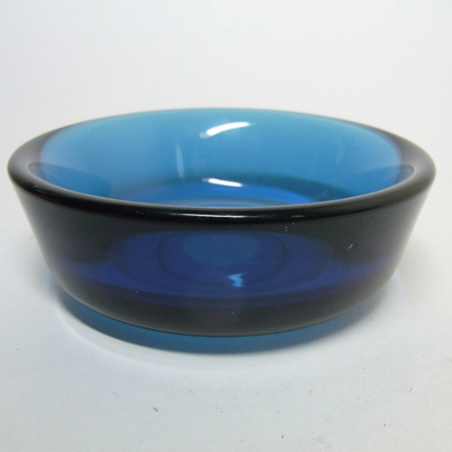 (image for) Orrefors Sven Palmqvist Blue Glass Fuga Bowl - Marked - Click Image to Close