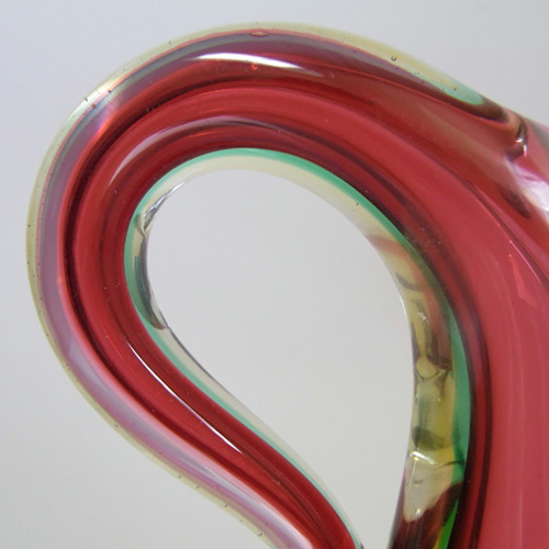 (image for) Murano/Venetian Sommerso Pink Glass Vase - Click Image to Close