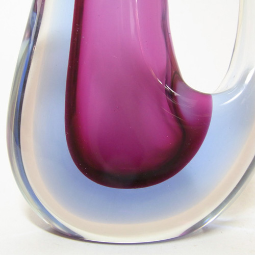 (image for) Murano/Venetian Purple & Blue Sommerso Glass Vase - Click Image to Close