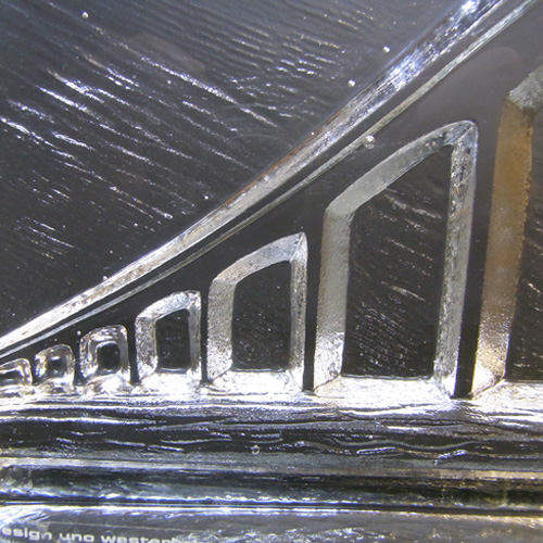 (image for) Pukeberg/Uno Westerberg Oland Bridge Glass Paperweight - Click Image to Close