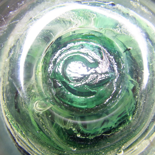 (image for) Kerry Glass Green & Black Paperweight - Labelled - Click Image to Close