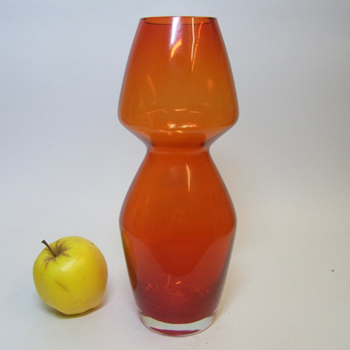 (image for) Riihimaki #1479 Riihimaen Lasi Oy Red Glass Vase - Click Image to Close