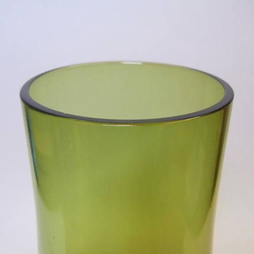 (image for) Riihimaki #1377 Riihimaen Lasi Oy Green Glass Vase - Click Image to Close