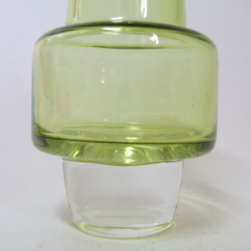 (image for) Sea Glasbruk 1960's Swedish Green Glass Studio Vase - Click Image to Close