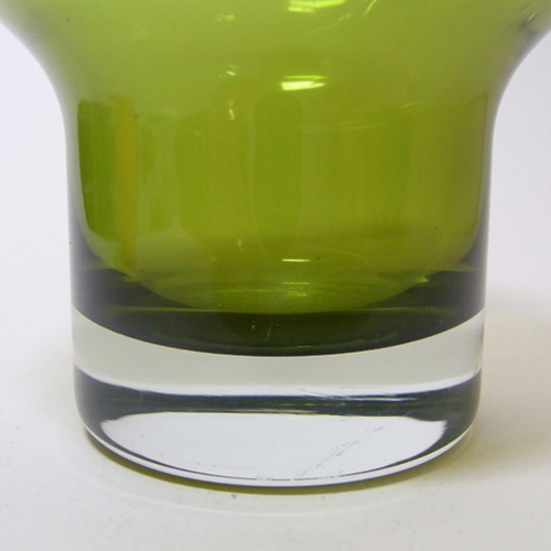 (image for) Riihimaki #1371 Riihimaen Lasi Oy Green Glass Vase - Click Image to Close