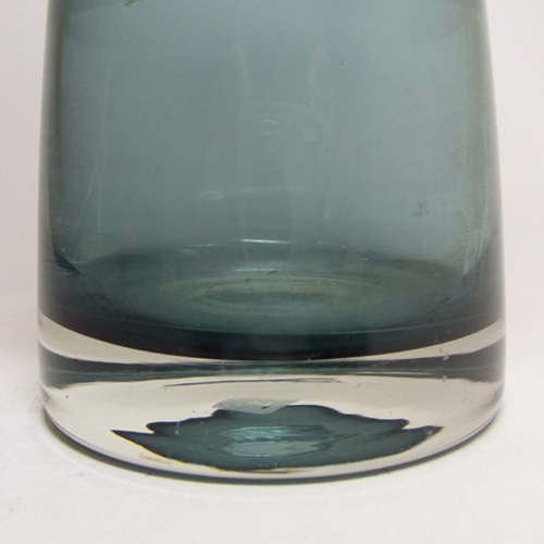 (image for) Riihimaki / Riihimaen Lasi Oy Finnish Blue Glass Vase - Click Image to Close