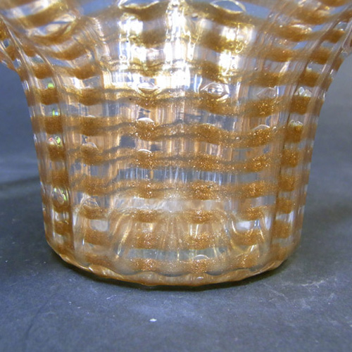 (image for) Murano Salviati Copper Aventurine Glass Bowl/Dish - Click Image to Close