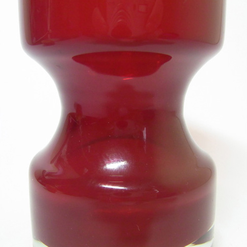 (image for) Alsterfors #AV229/16 Scandinavian Red Cased Glass 6.5" Vase - Click Image to Close