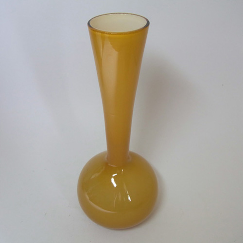 (image for) Scandinavian/Italian Retro Amber Cased Glass Vase - Click Image to Close