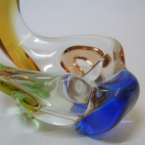 (image for) Bohemian Mstisov Glass Swan Sculpture - Frantisek Zemek - Click Image to Close