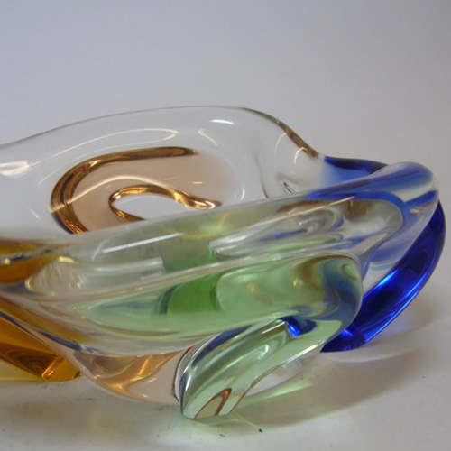 (image for) Bohemian Mstisov Glass Swan Sculpture - Frantisek Zemek - Click Image to Close