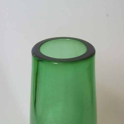 (image for) Vintage Green & Blue Cased Glass Vase - Click Image to Close