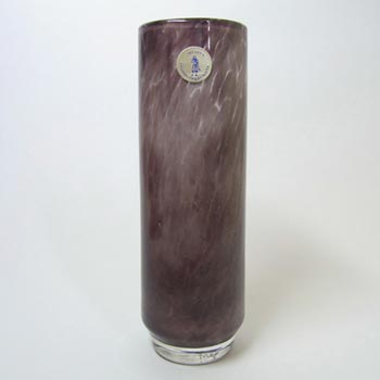 (image for) Mtarfa Purple & White Glass Vase - Signed + Labelled