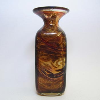 Mdina Maltese 'Tortoiseshell' Brown Glass Vase - Signed