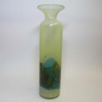 Tall Mdina Maltese 'Strata' Glass Vase - Signed