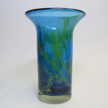 (image for) Mdina 'Blue Summer' Maltese Glass Vase - Signed