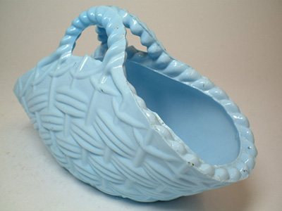 Sowerby #1157 Victorian Blue Milk / Vitro-Porcelain Glass Bowl - Marked