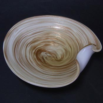 Murano Copper Aventurine Art Glass Dish/Bowl