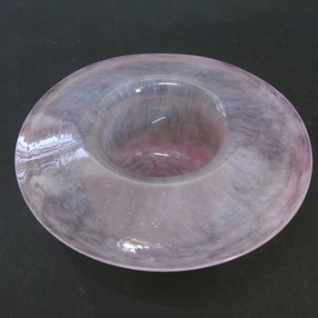 Nazeing Clouded Pink Bubble Glass Posy Bowl