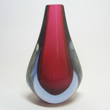Murano/Venetian Purple & Blue Sommerso Glass Vase