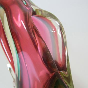 Murano/Venetian Sommerso Pink Glass Vase
