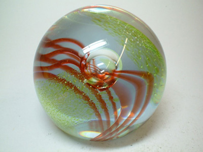Caithness \"Topspin Citrus\" Glass Paperweight - Boxed