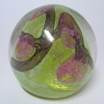 Royal Brierley Glass Paperweight Signed Jill Devine