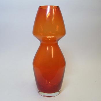 Riihimaki #1479 Riihimaen Lasi Oy Red Glass Vase