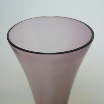 Sea Glasbruk 1960s Swedish Purple Glass Vase - Labelled