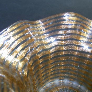 Murano Salviati Copper Aventurine Glass Bowl/Dish