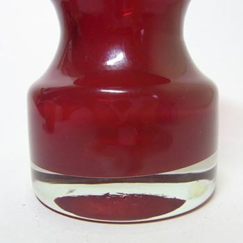 Alsterfors #AV229/16 Scandinavian Red Cased Glass 6.5" Vase