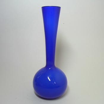 Scandinavian/Italian Retro Blue Cased Glass Vase